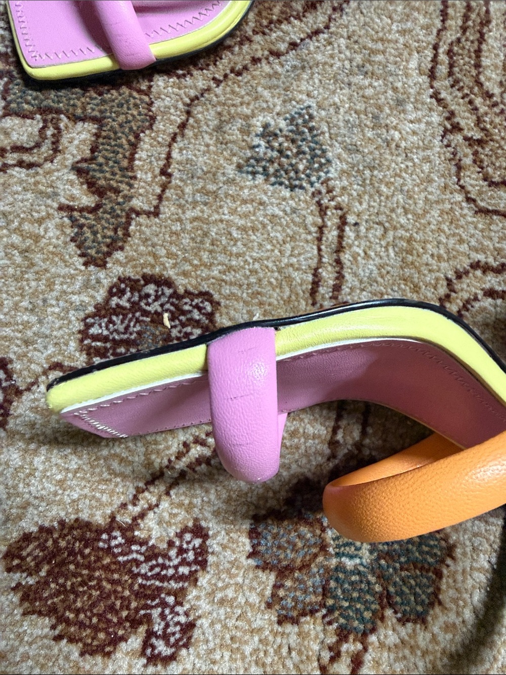 Steve Madden Punctual Colorblock Leather Strappy Sandals 6.5 - Picture 3 of 7